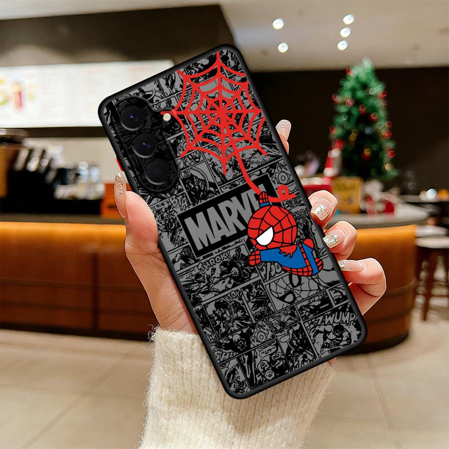 Pouzdro na telefon pro Samsung Galaxy A73 A33 A14 A23 A53 A52S A72 A17 A52 A56 A55 A16 A15 A54 A35 A34 A36 Marvel Roztomilý Spiderman