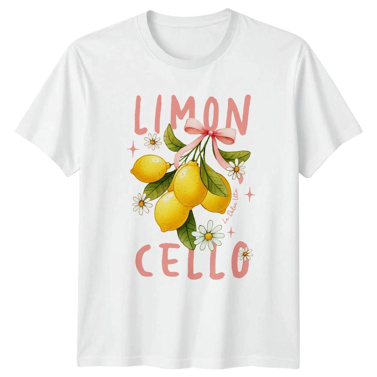 Limon Cello Le Dolce Vita Womens T-Shirt Limoncello Italian Drink Birthday XS