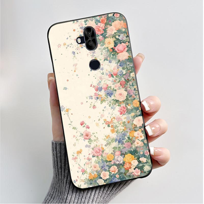 Luxury Fashion Flower For Asus Zenfone 5 Lite ZC600KL 5Q ZC600KL X017DA Silicone Phone Case Protective Back Shell Soft TPU Cover