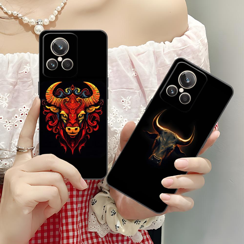 Bull Head Phone Case for Realme GT 8 Neo Pro C75 73 71 C67 65 C55 53 C35 31 C20 15 Soft TPU Shockproof Cover