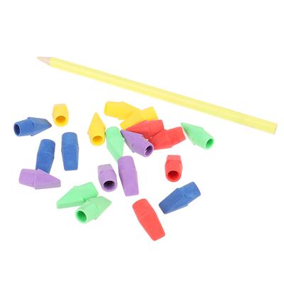 20Pc Erasers Pencil Top Caps Chisel Shape Eraser Student Supplies Stationery