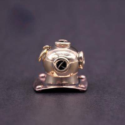 1pcs Brass Paracord Knife Bead Submarine Diving Helmet Survival Keychain Pendant Bracelet Buckle EDC Decorative Accessories