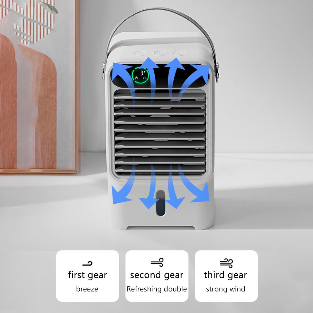 Water Circulation Cooling Fan 3 Speed Air Conditioner Fan Colling Fan Digital Display Cooler Fan for Bedroom Office