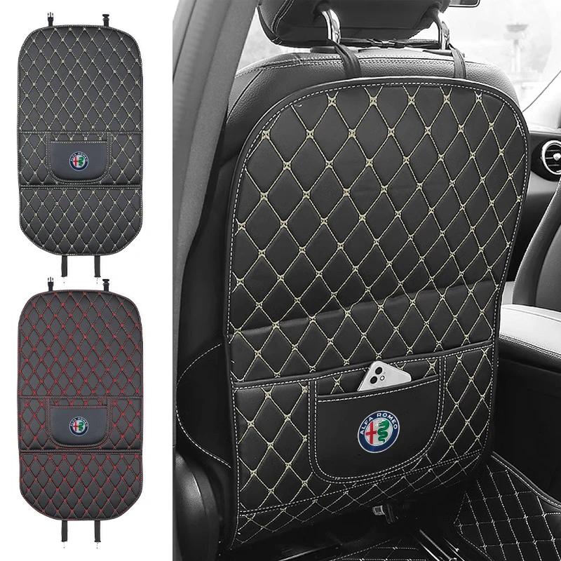 Car Seat-Back Protective Pads Waterproof Accessory For Alfa Romeo 159 147 156 166 Giulietta Giulia Mito Stelvio Brera Spider uln563