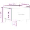 Coffee Tables 2 pcs High Gloss White 50x50x40 cm Particleboard