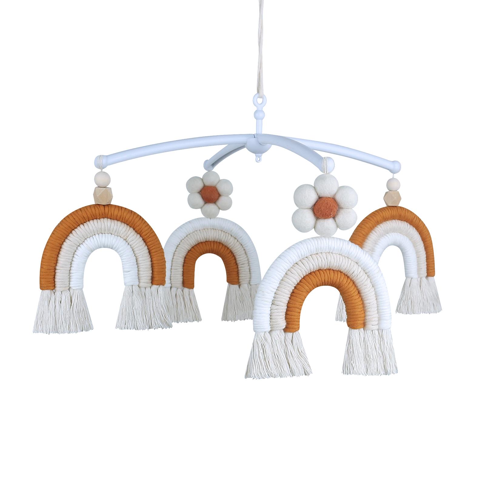 

Бохо Стиль Кисточка Радужный Кулон Колокольчик Подвеска Мобиль для Детской Кроватки Погремушки Игрушка Музыкальная Подвесная Игрушка для DIY Детской Кроватки 2