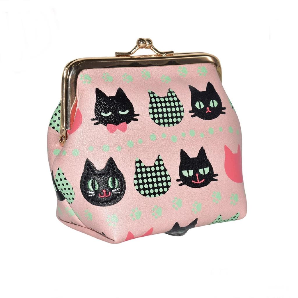 makeup coin small item cat bag makeup mini Pink Pouch, pouch, purse, case, design, organizer, pouch, pouch, ki-198 (02 Small)