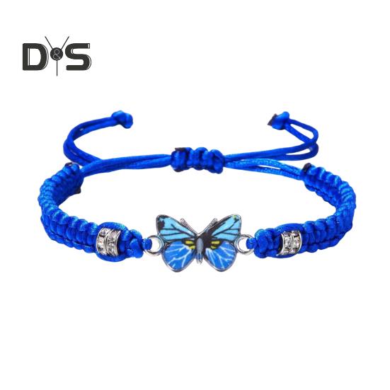 1/2/5/10Pcs Blue Friendship Bracelet Women Adjustable Woven Rope Knot Protection Lucky Friendship Bracelet