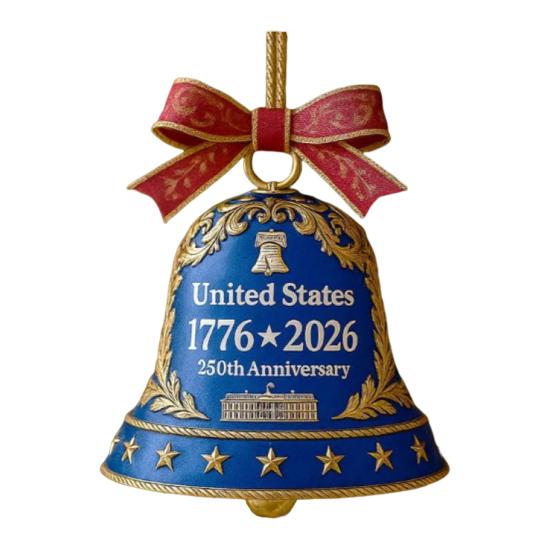 USA 250-årsjubileum Klokke Ornament Minne Dørklokke Juletrepynt Patriotisk Suvenir Gaver til Samlere