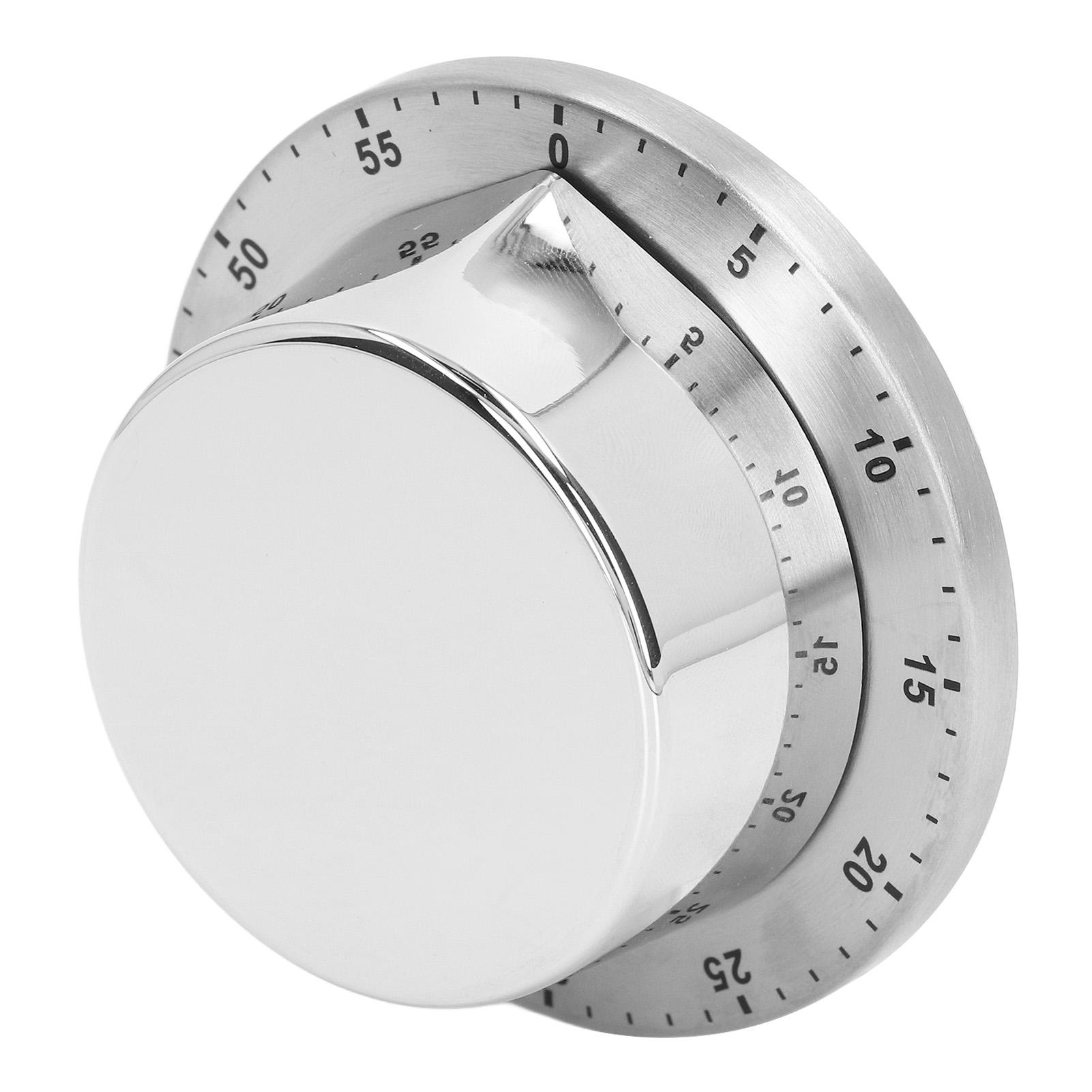 

Kitchen Mechanical Timer 304 Stainless Steel Magnetic Suction Chef Cooking Timer Clock White белый