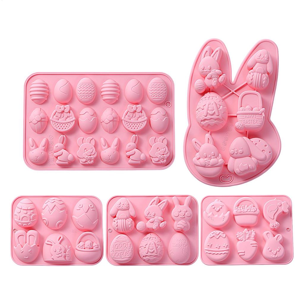 Ostern Schokolade Silikonform Backzubehör 3D Hase Silikonform Für Gummibärchen Cupcake Fudge Süßigkeiten Gelee Gebäck Eis DIY Werkzeug