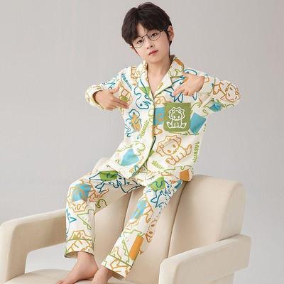 2026 Neues Jungen Frühjahrs- & Herbst-Langarm-Pyjama-Set für Mittelschüler