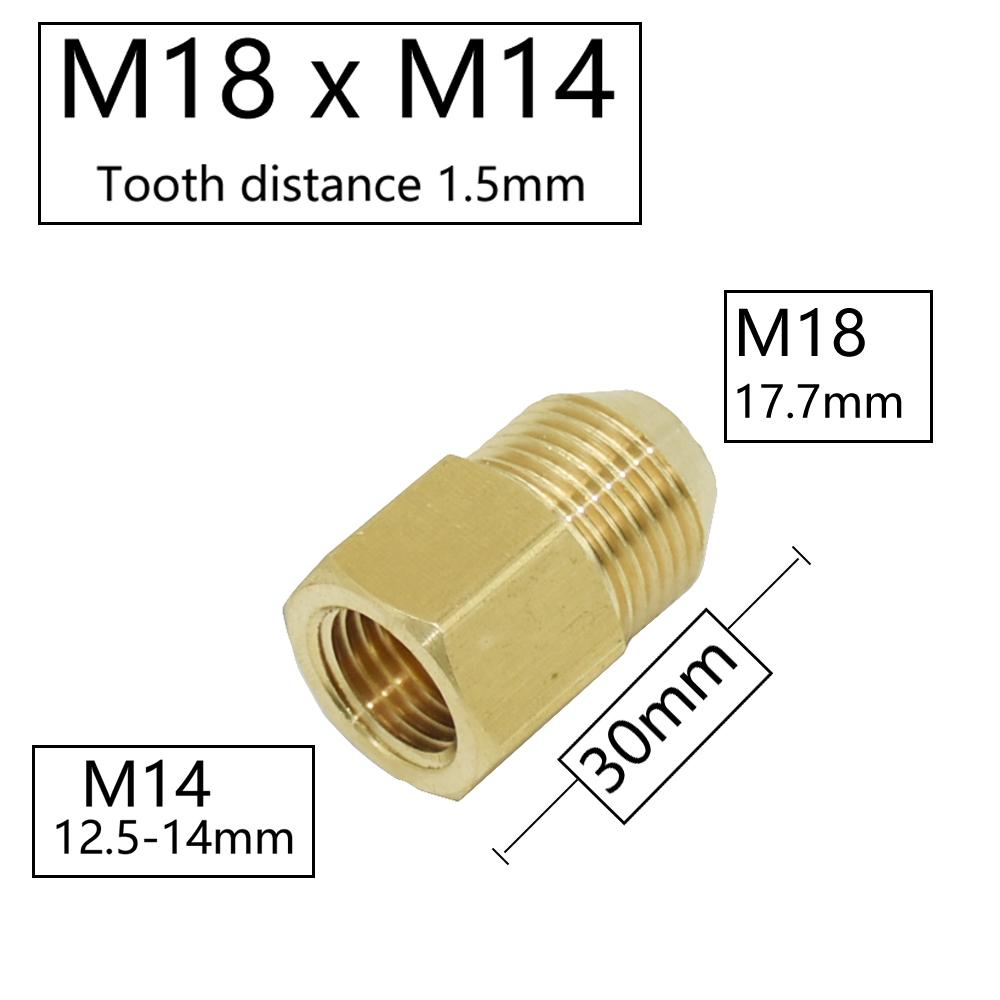 1/2 Inch M14 M18 M22 3/8" Thread Connector Brass Pipe Repair Extension Reducing Coupler Faucet Bubbler Copper Fittings 1pcs