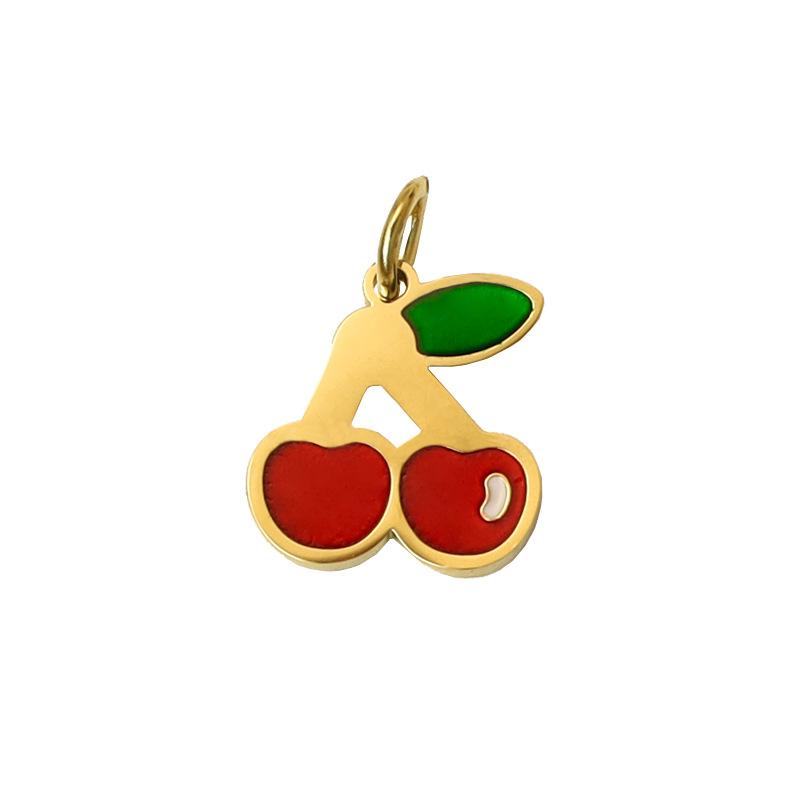 Summer On The New National Tide Does Not Fade Niche Dripping Oil Strawberry Necklace Accessories Diy Design Pendant Girl