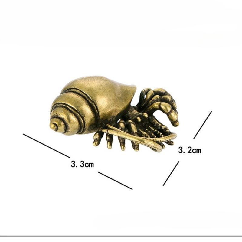 Vintage Messing Einsiedlerkrebs Figuren Meer Tier Statuen Desktop Ornamente Büro Dekorationen Handgemachte Handwerk Zubehör Geschenke
