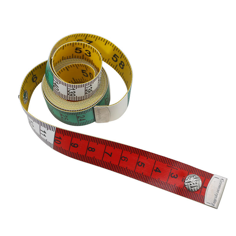 1.5m Tape Measure Double-sided Sewing Ruler with a Snap Button Tailor Measuring Tool Soft Band Tape Body Measuring Ruler Home