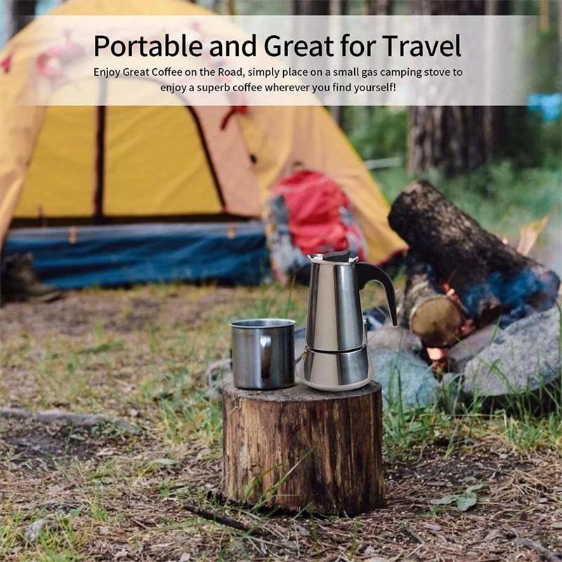 4/6 Tassen Edelstahl Italienische Top Moka Espresso Cafeteira Expresso Percolator Herd Kaffeemaschine Moka Topf