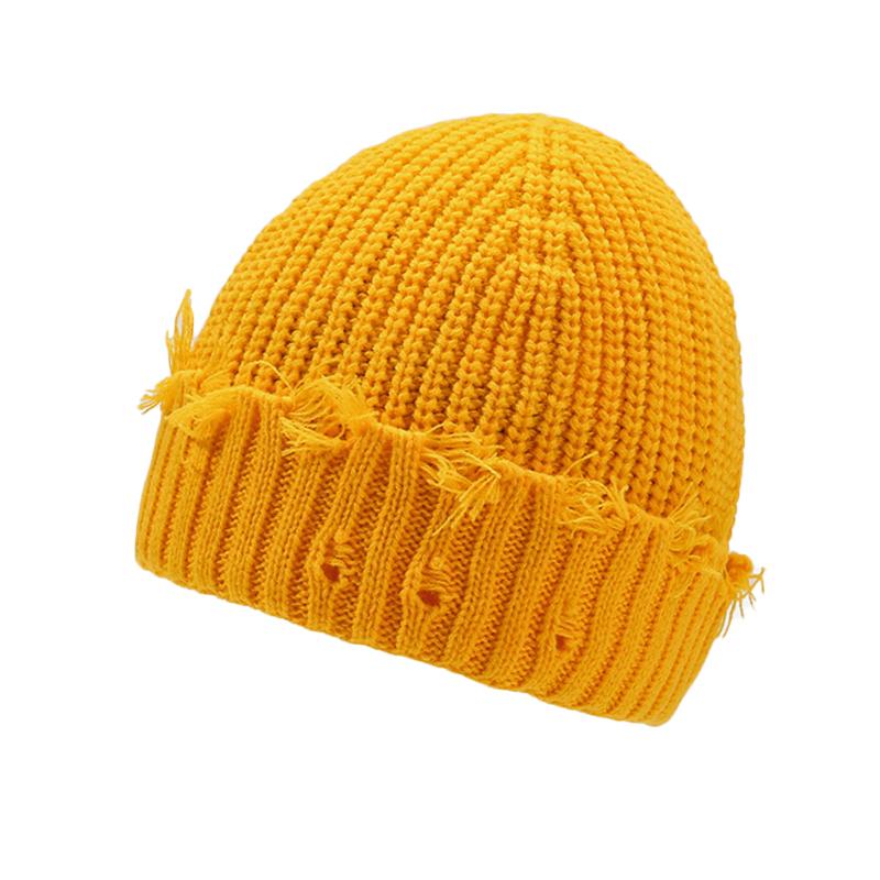 Autumn Winter Hole Knitted Warm Men Women Ear Guard Head Knitted Cap