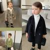 Boys' Spring & Autumn 2025 Windbreaker: Stylish Wool Coat for Small & Medium Kids - Korean Trend, Casual & Handsome.