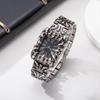 Men Y2K Black Quartz Watch Irregular Dial Retro Fashion Wristwatch
