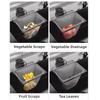 Suction Cup Sink Drainage Basket Anti Clogging Hanging Net Frame Kitchen Sink Filter  Meal Residue
