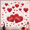 Heart Shaped Wall Window Stickers Valentine'S Day Festive Party Atmosphere Decorations For Home Party Shop Restaurant