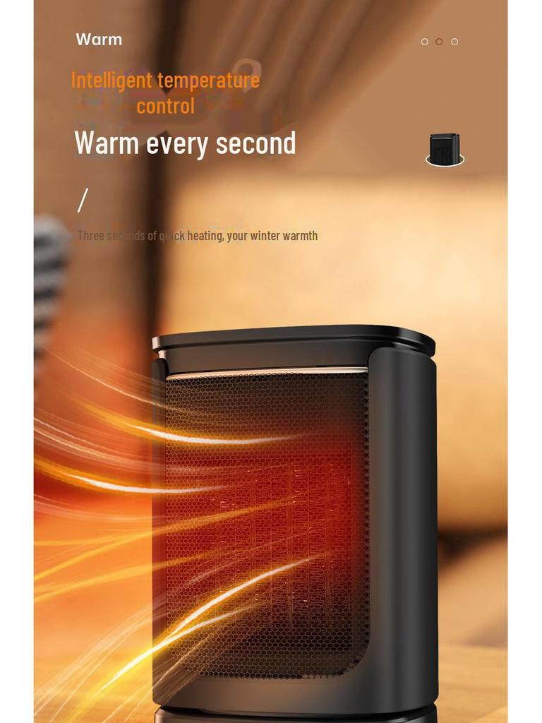 Digital Display Remote-Control Desktop Heater with Oscillation, Fast Heating, Intelligent PTC Hot Air Blower for Home and Office
