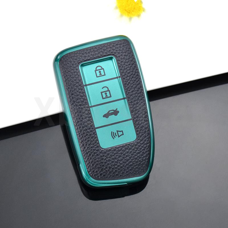 4 Buttons TPU Leather Car Key Case Cover Bag Holder For Lexus NX GS RX IS ES GX LX RC 200 250 350 LS 450H Keychain Protector Accessories