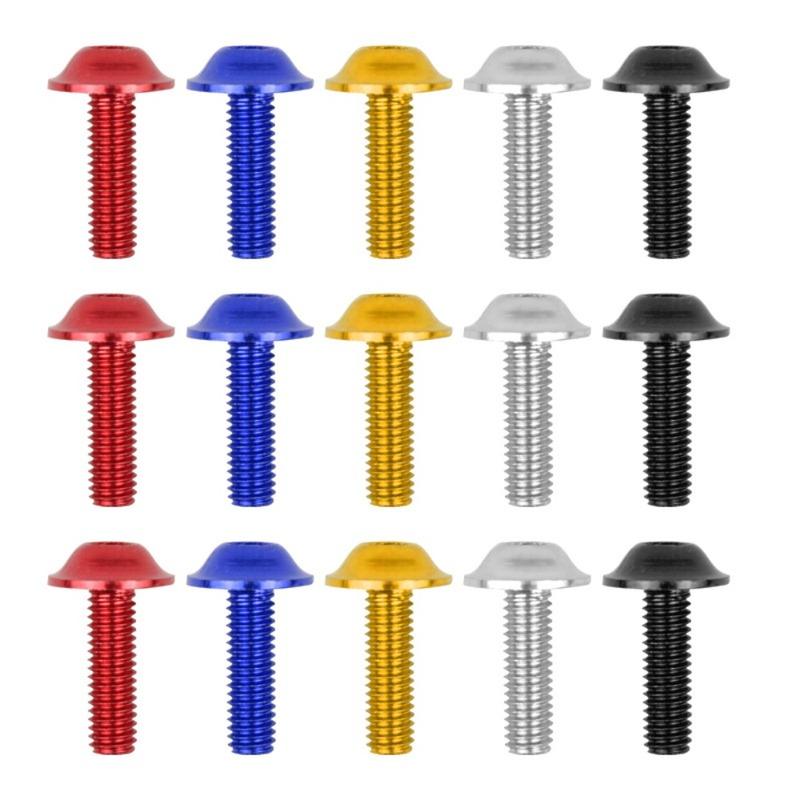 6 Stück Sechskant Motorradschrauben M6x20mm Aluminium Kennzeichen Verkleidungsschrauben Modifikationsschraube für Motorrad Roller
