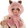 Korean Style Autumn Winter Solid Color Cat Ear Plush Hat Girls Fashion Warm Outdoor Travel Anti-freeze for Women Fashion Gifts