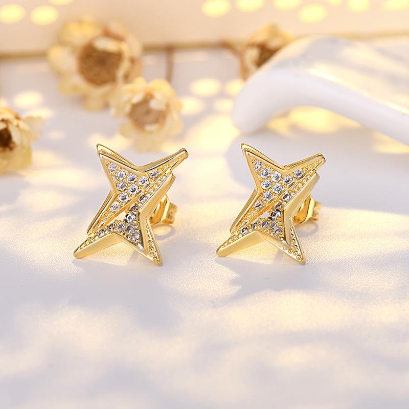 

Женские серьги из медного сплава с цирконом Lindon - Серьги-подвески в подарок на свадебную вечеринку золотой