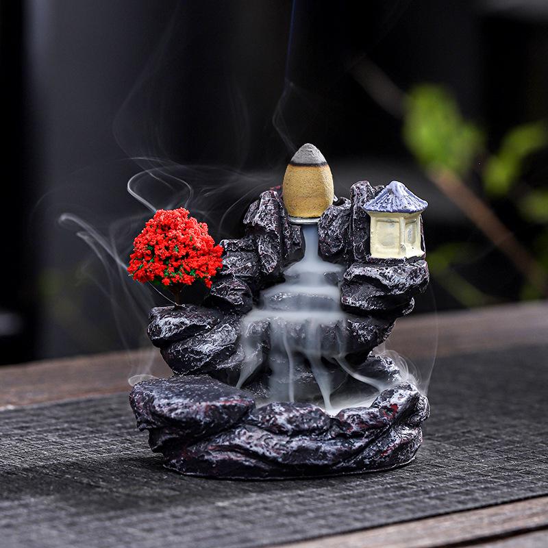 Creative Resin Backflow Incense Burner for Home or Office Decor