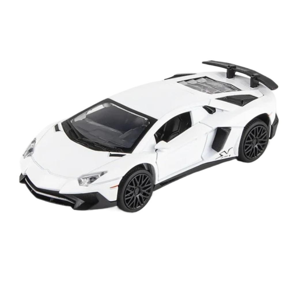 1/32 Lamborghini LP750 Alloy Sports Car Model, Simulated Interior Details, Cool Lighting and Sound Effects, Exquisite Desktop Ornaments