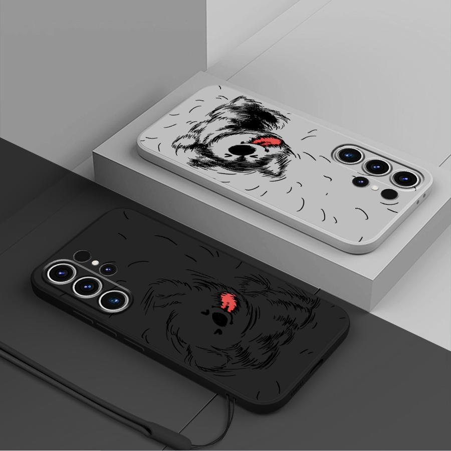 Cartoon Dog Phone Cover Case for Samsung Galaxy S25 S20 FE S25Edge S21 Plus S23 Note 20 10 Ultra S24 Ultra S22