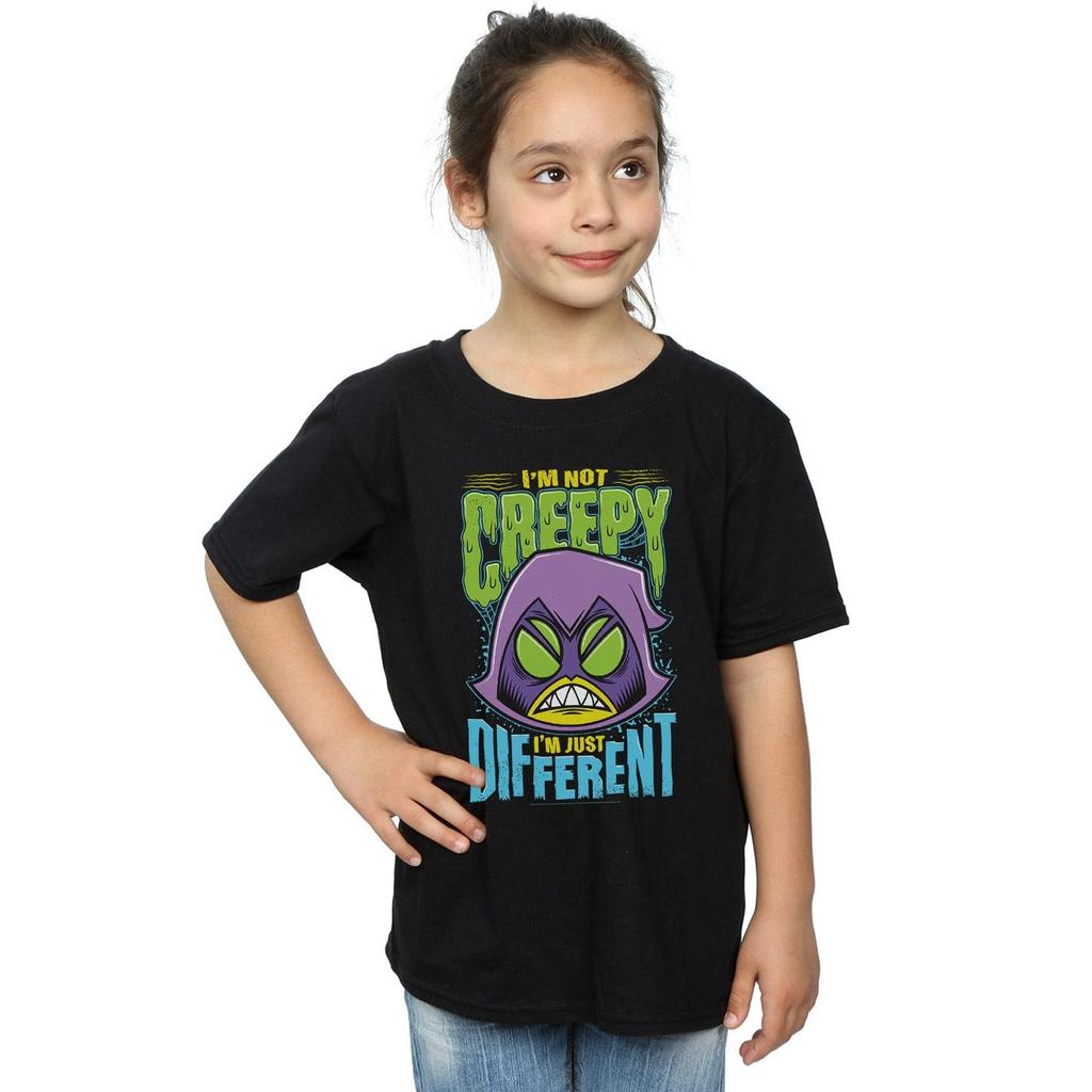 DC Comics Mädchen Teen Titans Go Creepy Raven Baumwoll-T-Shirt
