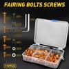 177pcs/Box Screws Aluminum Windscreen Screws Colorful Fasteners Screws Set Motorcycle Fairing Bolt Kit Motorcycle Modified Parts