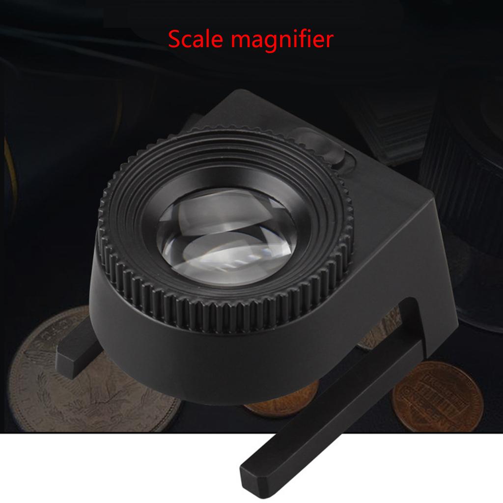 20X Illuminated Loupe Magnifier Coin Magnifier with Light Jewelers Magnifying Glass for Coins Textile Embroidery Stamps