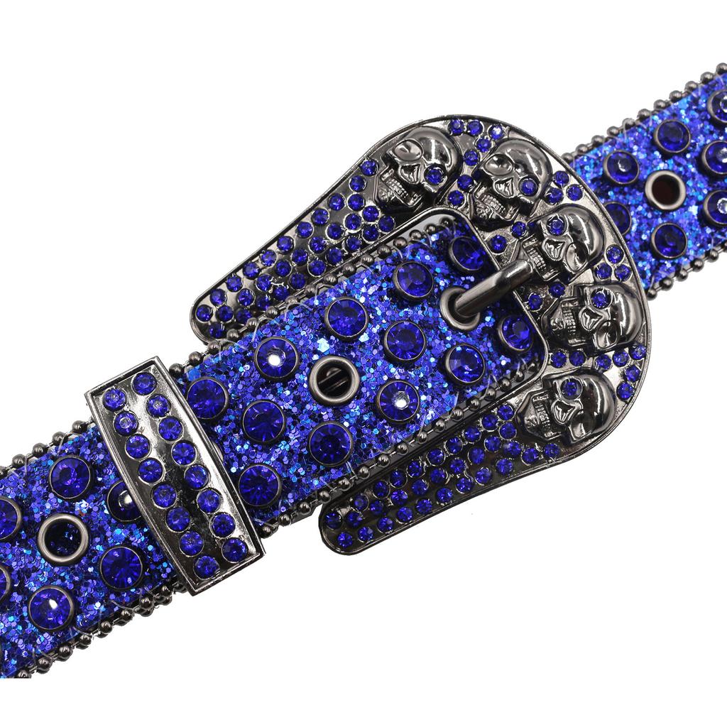 Strassgürtel Gürtel Herren Gürtel Damen Eingelegte Totenkopf Accessoires Gürtel Punk Mode Trend