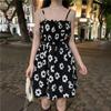 2026 Summer New Large Size French Sweet Spice Girl Waist First Love Floral Fat MM Black Thin Suspender Dress