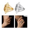 Vintage Hollow Witches Knot Rings Simple Wide Statement Ring Witchcraft Jewelry