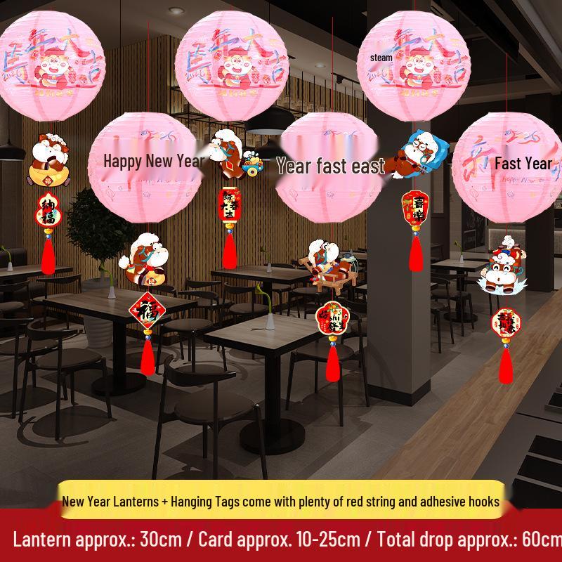2026 Year of the Horse Lantern Decorations for Mall and Shop Lobbies: Spring Festival Hanging Ornaments