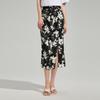 Women's Summer Verdant Floral Midi Skirt