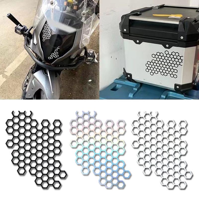 Motorcycle Sticker Honeycomb Helmet Decals Stickers Car Refit Creative Body Decoration Decals Waterproof Bumper Sticker