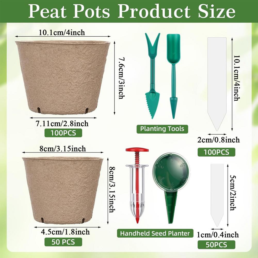

Seedling Pots 150-Piece With Drainage Hole Garden Seedling Cups Planting Pots For Indoor Outdoor Balcony Greenhouse Flower