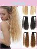 Wavy Long Corn Ponytail Synthetic For Women Hairpiece Wrap On Clip Hair Extensions Pony Tail