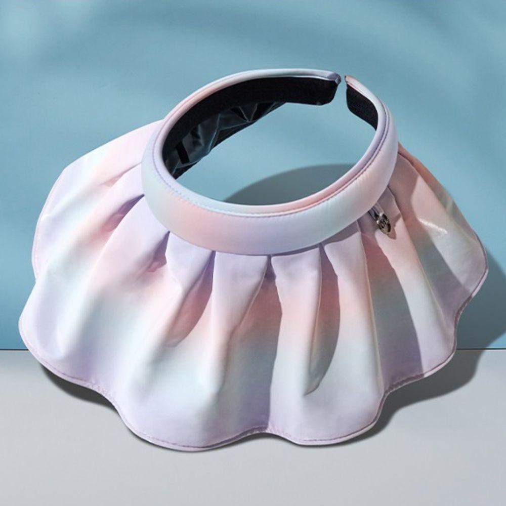 UV Protection Women Sunhat Big Brim Empty Top Hat Outdoor Beach Cap Bucket Hat  Girls