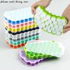Silicone World 37 Grids Honeycomb Ice Cube Silicone Molds Silica Gel Ice Tray DIY Household Ice Making Box With Lid Ice Mold