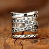 Retro Vintage Old Ring Women, Fashionable Cross-layer Jewelry, New Ins Style