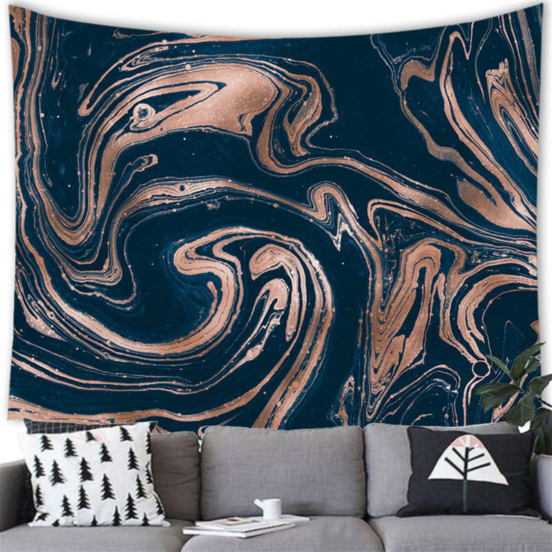 Silk-Textured Pigment Blending Digital-Printed Polyester Tapestries Living Rooms Bedrooms Macrame Wall Hanging Room Decor