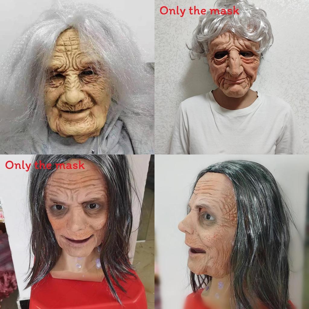 Halloween Latex Granny Mask For Cosplay And Costume Parties
